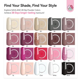 SAVILAND Dip Powder Nail Kit with Drill: 20 Winter Color Pink Nude Grey Dip Nails Powder Starter Kit with Essentials Liquid Set Dip Base Top Activator Brush Saver French Nail Art Women Christmas Gift