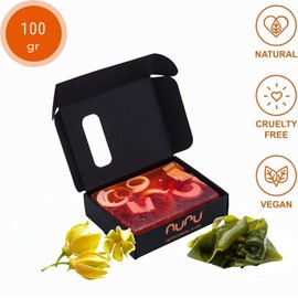 Nuru Exotic Fruit Massage Soap 100 g - Natural Massage Soap with Vegetable Oils, Moisturising & Skin Nourishing, Relaxing Applications & Gentle Cleansing, Sensitive Skin