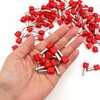 JZK 100pcs Red Double Ferrules Terminals Set 2 x 6mm²
