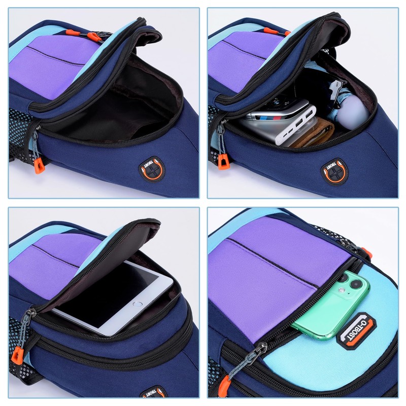 O-TBOST Small Sling Bags for Women Crossbody Backpack Multi-Pocket Adjustable