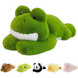 QUIRAI Frog Plush Weighted Stuffed Animals, Adorable Frog Stuffed Animal 24 Inch, 3.3 lb Green Giant Toad Weighted Plush Pillows for Kids & Adults, Cozy Birthday Christmas Valentines Gift
