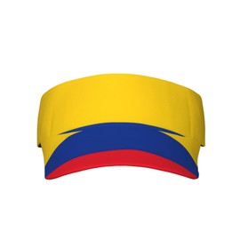 Cute Colombia Flag Hats Men Women Sports Sun Visor Hats Cute Flag Print Sun Protection Cap Hat