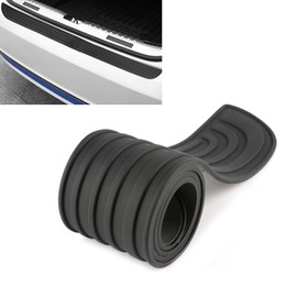 Qurbuns 1 PC Car Rear Bumper Protector, 41" x 3.5" Trimmable Trunk Anti-Collision Strip, Anti-Scratch Abrasion Rubber Rear Bumper Edge Guard for Trunk Entry Sill Guard, Exterior Accessories for Cars