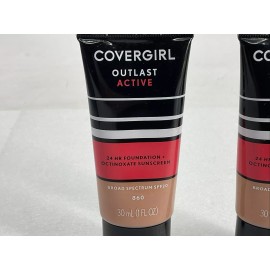 COVERGIRL 2 PACK Covergirl Outlast Active 24 HR Foundation + SPF20 860 Classic Tan NWOB