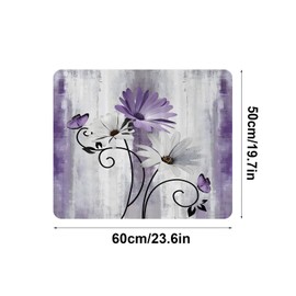 FengFaer Wooden Board Flower Washer Top Cover Mat Dust Cover Pad for Washer Dryer, Washer and Dryer Covers for The Top, Dryer Top Protector Mat,Anti-slip Washing Machine Top Protector (Style D)