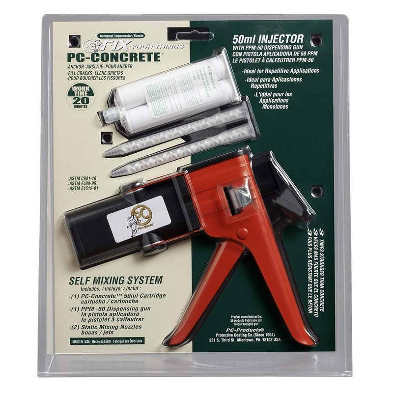 PC Products PC-Concrete Epoxy Adhesive Paste Kit, 50ml Cartridge and