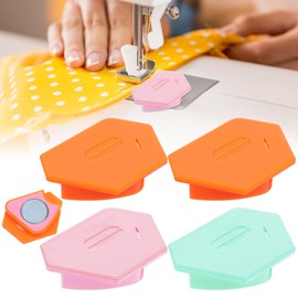 Wanmu Upgraded Magnetic Machine Seam Guide, 4 Pcs Multifunctional Polygonal Hemmer Magnetic Sewing Guide with Scale, Removable Magnet Making Machine Universal Sewing Machines Accessories and Supplies