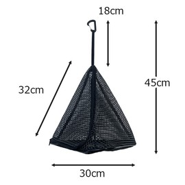 Seekdem SD-TDN-M Triangular Drying Net, Black, Medium, Great for Outdoor and Camping, Mestine and Cookers, Shela Cup, For Drying Dishes, Dry Net, PVC