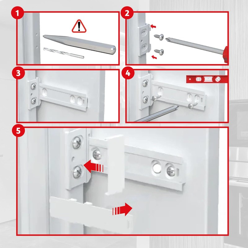 Spares2go Integrated Fridge Door Slide Mounting compatible with Bosch Fixing