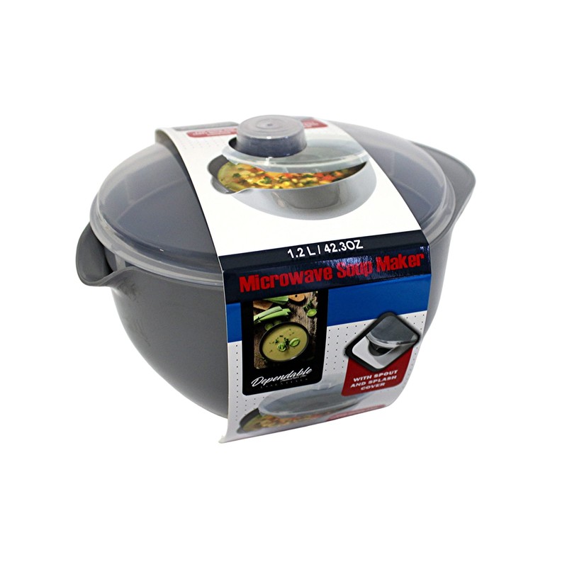 Microwave Soup & Stew Maker Bowl with Lid & Spout