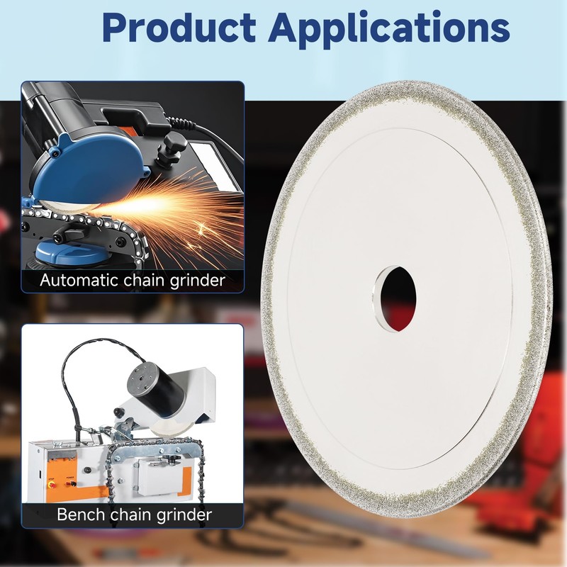 CBN Chainsaw Sharpening Wheel, 5-3/4” Dia, 7/8” Arbor, 3/16” Thick