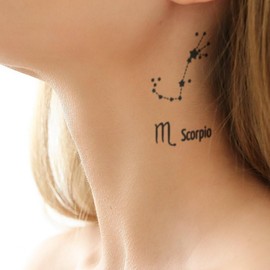 Scorpio - Skorpion - Forever Never® | Temporäre Tattoos für Erwachsene - Hält bis zu 2 Wochen | vegan, wasserfest, EU-zertifiziert