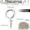 HLMYER 100 Pcs Small Hooks Screw in,Metal Mini Screw Hooks