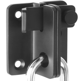 ZiYuya Folding Latch Gate Latch Security Latch Latch for Barn Cabinet Garden Bathroom Garage Window Sliding Door Shed Lock (Black - Left Open, S 45x40mm)