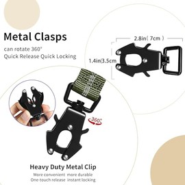 Correa elástica táctica resistente para perro, correa táctica de absorción de golpes de 4 a 6 pies con 2 asas acolchadas, clip de mosquetón de metal, cinturón de seguridad de coche,