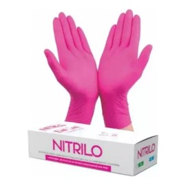 Estetica 100pcs Nitrilo Spa Estéticas Limpiezas Faciales Rosa