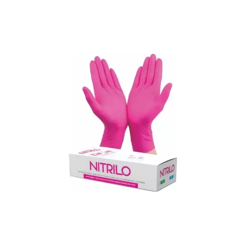 Estetica 100pcs Nitrilo Spa Estéticas Limpiezas Faciales Rosa