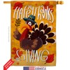 Ornament Collection HP192043-BOAC Happy Thanksgiving Turkey Fall Impressions Decorative Vertical