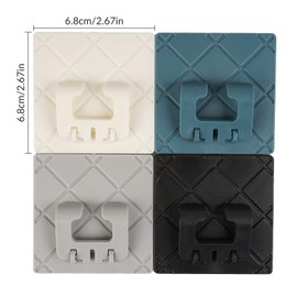 YEYIT 4 Pcs Power Plug Wall Storage Holder,Wall-Mounted Power Plug Organizer Hook,for Living Room Kitchen Bathroom Bedroom