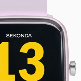 Sekonda Motion 36mm Smart Watch with Heart Rate and Sleep Monitor, Daily Activity, Sports, Music, Weather & Message Functions, with Rubber Strap.