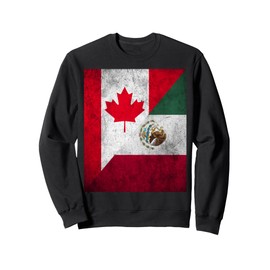 Canadian Half Mexico Flag Friendship Canada Mexican Proud Sweatshirt