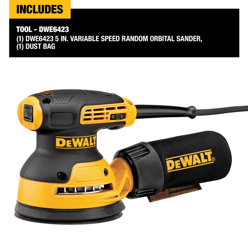 Dewalt DWE6423R 5 in. Variable Speed Random Orbital Sander with
