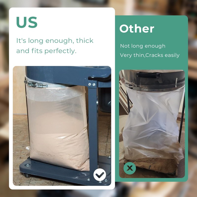 Upgraded Vacuum & Dust Collector Bags, for Central Machinery Harbor