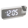 Projection Alarm Clock USB Rechargeable White Light Snooze Function Adjustable