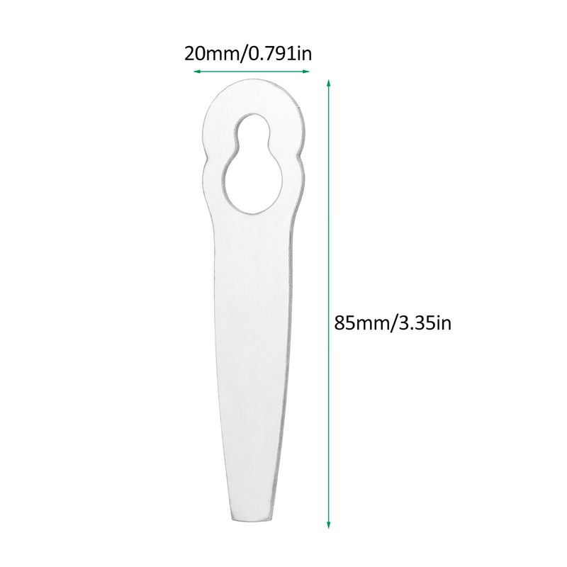 FUNFANG 10Pcs Machine Trimming Blades Replacement Stainless Steel Trimmer Grass
