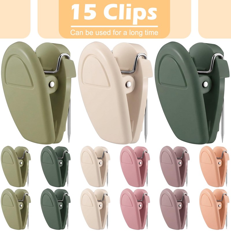 Fullhawl 15 Pcs Plastic Panel Wall Clip Cubicle Clips Office
