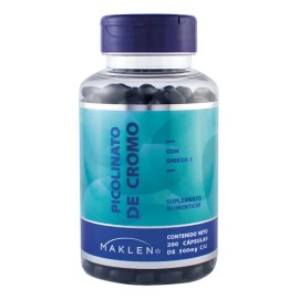 Picolinato De Cromo  Omega 3  200 Softgels  Maklen Sabor Sin sabor                                                                                    