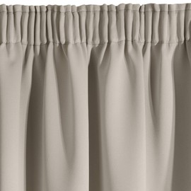 Design91 Smooth Blackout Curtains, Soft Curtains, Modern Plain Bedroom, Children's Room, Living Room, Cappuccino, 135 x 270 cm