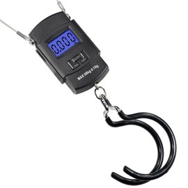 CyclingDeal Backlit LCD Display Digital Bike Scale - Premium Quality Electronic Balance with Double Hanging Hook - Max Loading Weight 50kg/110lbs, Measures in kg, lbs, jin, oz - More Stable & Accurate