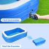 Alberca Inflables Grandes 260cm Piscinas Rectangulares Azul
