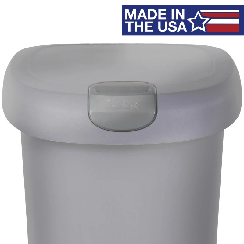 Hefty 12 Gallon Trash Can, Plastic Slim Lockable Step On