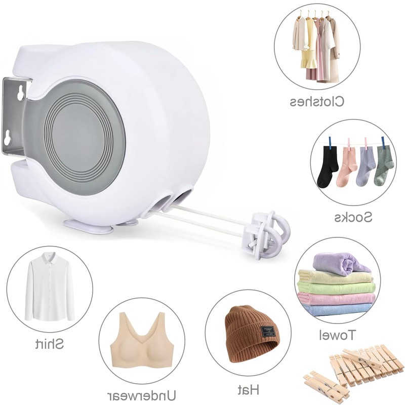 MANLVCLY Retractable Clothesline Outdoor - 2x49 Feet Heavy Duty Dual