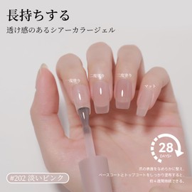 Fiouto Gel Nails, Magnetic Nails, Color Gel, Transparent Sheer, Color Gel, Good Color Shear, Gel Nails, Milkshake Sensation Sheer Gel Single Item, UV/LED Compatible (Milkshake Arca Gel 202)