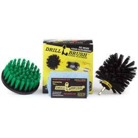 Tile and Grout Drill Brush Cordless Bathroom Power Scrubber Kit by Drillbrush