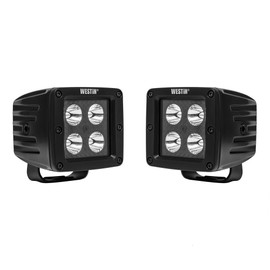 Westin 09-12205B-PR HyperQ B-FORCE LED Auxiliary Lights Flood Beam 3.2x3 in. 5W (Set of 2)