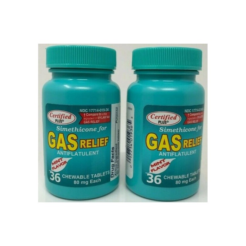 Assured 1-PK Assured Simethicone Gas Relief Chewable Tablets 80mg Anti-Gas