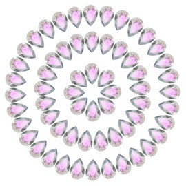 MECCANIXITY 60 Pcs 3D Teardrop Rhinestones Diamond Nail Charm Crystal Pointback K9 Glass Rhinestones Crystal Gems for Jewelry Making, Craft, 8x12mm, AB Transparent