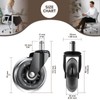 ASHGOOB Office Chair Wheels, Set of 5 Caster Wheels Office