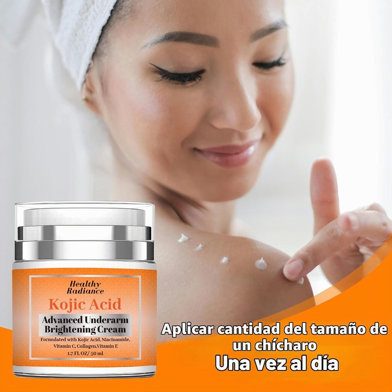 Crema iluminadora avanzada para axilas con ácido kójico Glutatión Ácido