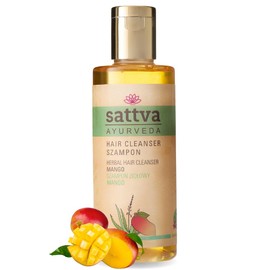 Sattva Shampoo - Sensitive Natural Cosmetics with Herbs for Shine & Moisture, No Sulphates, Silicones & Parabens - Mild Shampoo for Scalp (Mango)