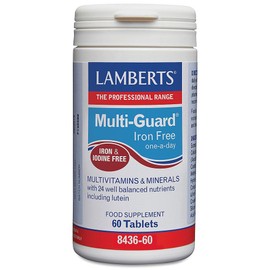 Lamberts Multi-Guard Iron Free 60 Tablets – High Strength Multivitamin Without Iron or Iodine – with B Vitamins