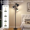 3 Light Floor Lamps for Living Room, 67" Tall Metal