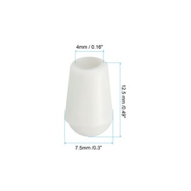 PATIKIL Kitchen Sink Rack Feet, 50 Pack 4mm ID x 7.5mm OD Plastic Sink Protective Replacement Feet Wire Bumpers Protector for Sink Rack Grid, White