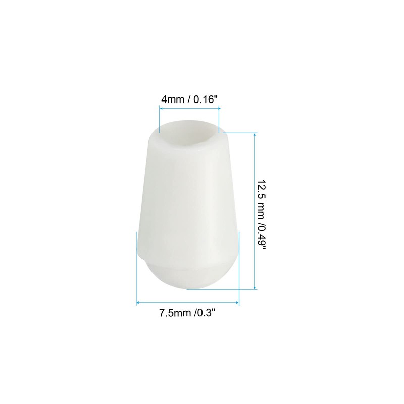 PATIKIL Kitchen Sink Rack Feet, 50 Pack 4mm ID x