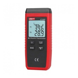 UNI-T UT320D Series UT320 Dual Channel Mini Contact Thermometer, -50°C to 1300°C