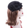 Lawliet Autumn Winter Beret Hat Flower Wool Fascinator Hat Gatsby